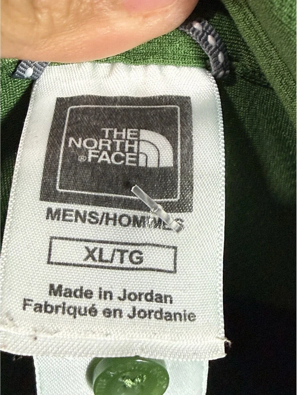 The North Face Men’s Solid Polo Shirt Green XL Polyester Button Collared Logo